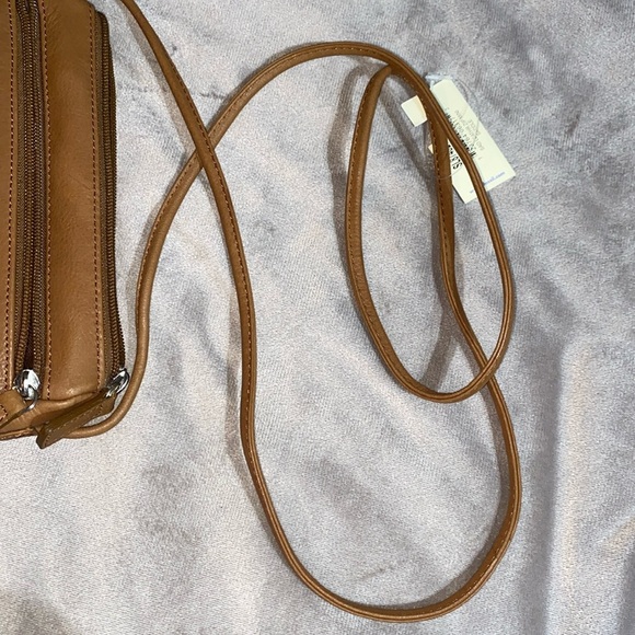 🆕 Fossil Brown Leather crossbody Messenger Bag and wallet Y2K - Picture 10 of 16